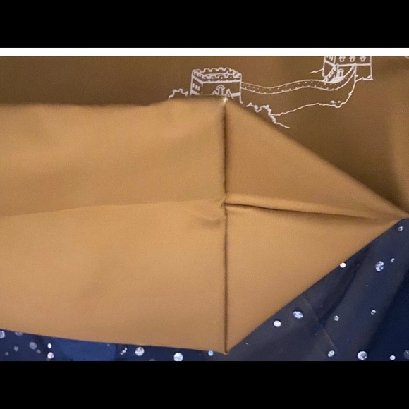 SOLD - LONGCHAMP MUSTARD GOLD GREAT WALL CITY LMTD CHINA Tote RARE LUX Lrg - Picture 6 of 16